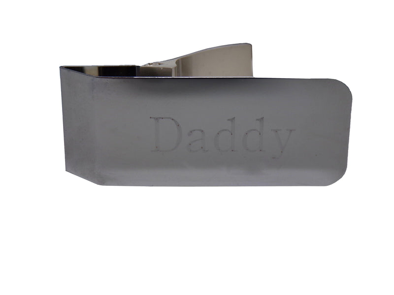 Personalized Silver Hinged Money Clip Perfect Father's Day Gift for Husband, Boyfriend Father's Day Gifts for Dad, Engraved Money Clip