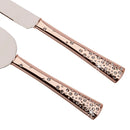 Custom Rose Gold Handle Knife & Server Set - cheapgroomsmengifts