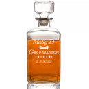 Personalized Whiskey Decanter and Rocks Glasses- Engraved Groomsmen Gifts, Groomsmen Proposal Gifts, Man Cave Father&