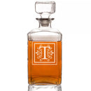 Personalized Whiskey Monogram Decanter and Rocks Glasses Engraved Anniversary Gift Housewarming Man Cave Retirement Gifts Father's day gift