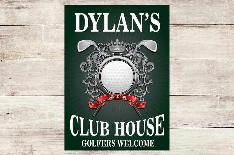 Personalized Metal Club House 2 Man Cave Wall Sign perfect gift for and Man Groomsmen gift Father Day Birthday Gift Custom Garage Signs