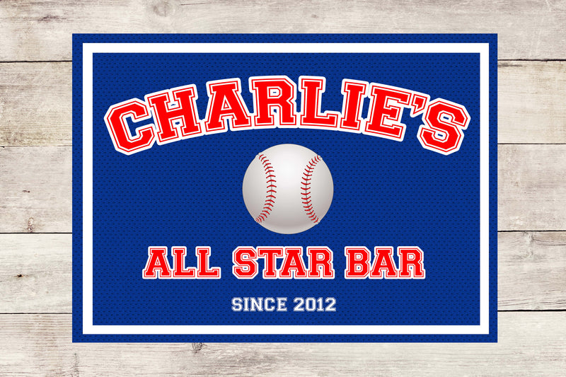 Personalized Metal All Star Bar Man Cave Wall Sign perfect gift for and Man Groomsmen gift Him Father Day Birthday Gift Custom Garage Signs