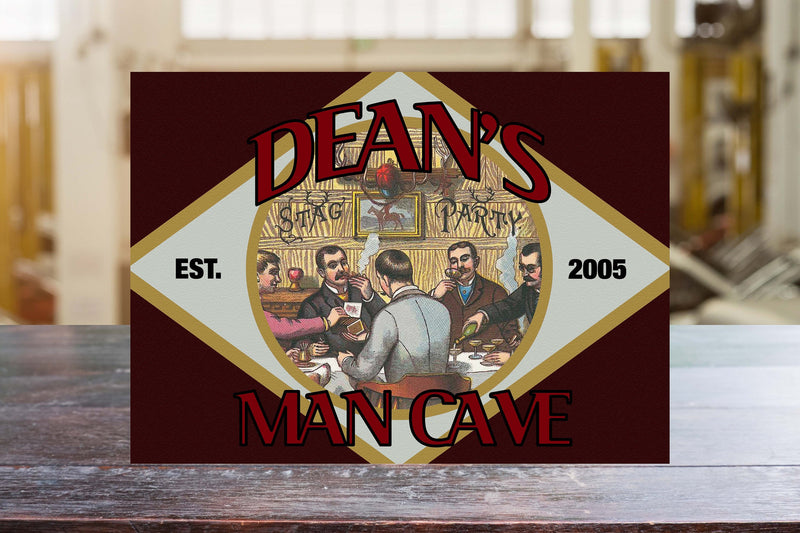 Personalized Metal Stag Party Man Cave Wall Sign perfect gift for and Man Groomsmen gift Father Day Birthday Gift Custom Garage Signs
