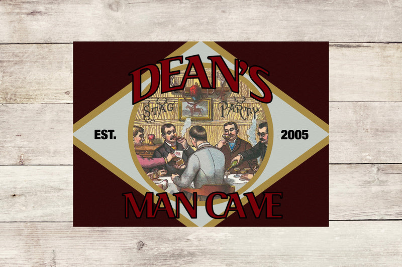 Personalized Metal Stag Party Man Cave Wall Sign perfect gift for and Man Groomsmen gift Father Day Birthday Gift Custom Garage Signs