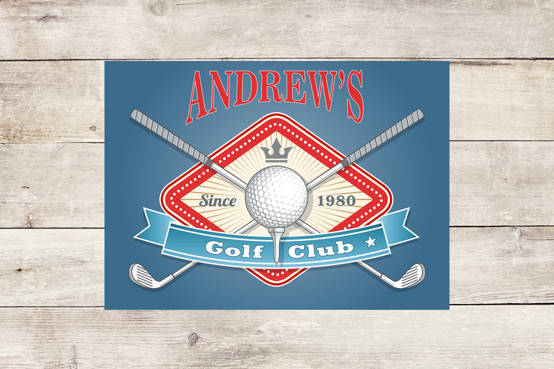 Personalized Metal Golf Club Man Cave Wall Sign perfect gift for and Man Groomsmen gift Father Day Birthday Gift Custom Garage Signs