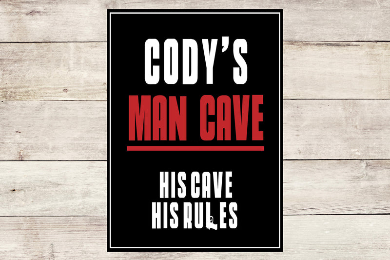 Personalized Metal His Rules Man Cave Wall Sign perfect gift for and Man Groomsmen gift Father Day Birthday Gift Custom Garage Signs