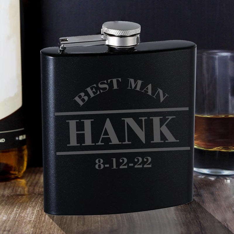 Personalized Best Man Flask Perfect Wedding Gift Engraved Flask Bestman Gift for Proposal Groomsmen Gift for Bachelor Party Gifts
