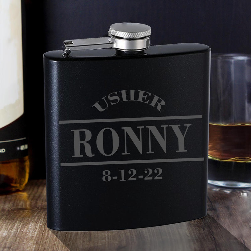 Personalized Usher Flask Perfect Usher wedding Gift Engraved Flask Usher Gift from Groom Usher Proposal Gift for Bachelor Party Gifts
