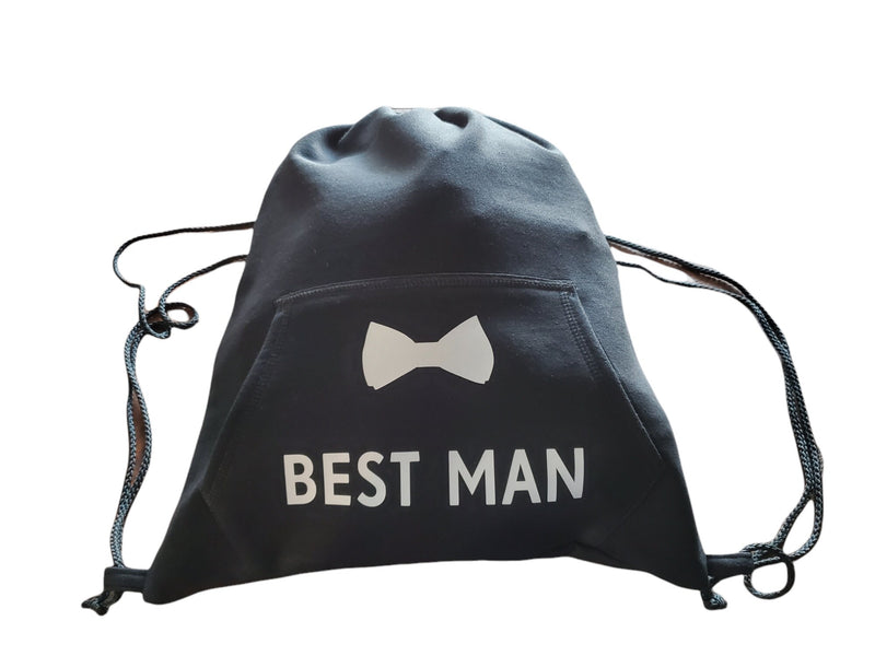 Bet Man Proposal Gift Cinch Fleece Bag Best Man T-shirt, Socks, Can Cooler, Sunglasses Gift Proposal Box Funny Best Man and Groomsmen gifts
