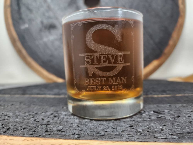 Custom Groomsman Proposal whiskey glass gifts