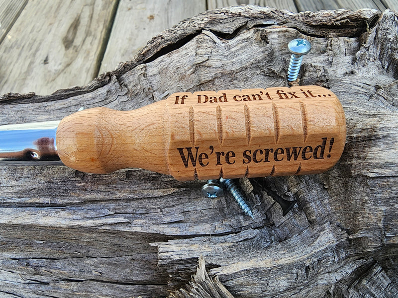 Custom Funny Christmas gift Stocking Stuffer Screwdriver Personalized Gift for Dad or Grandpa Brother First Fathers Day Gift Ideas For Him