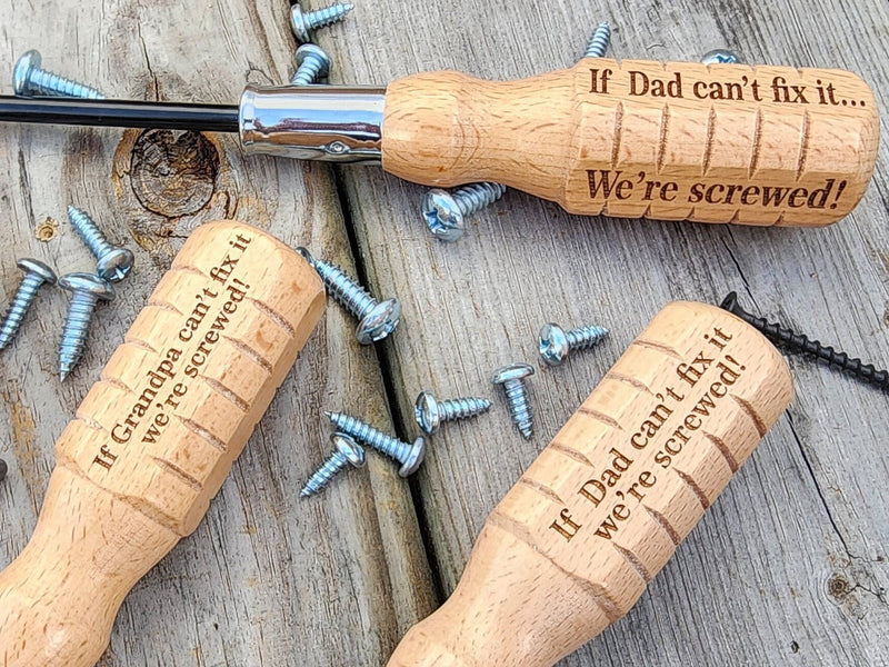 Custom Funny Christmas gift Stocking Stuffer Screwdriver Personalized Gift for Dad or Grandpa Brother First Fathers Day Gift Ideas For Him