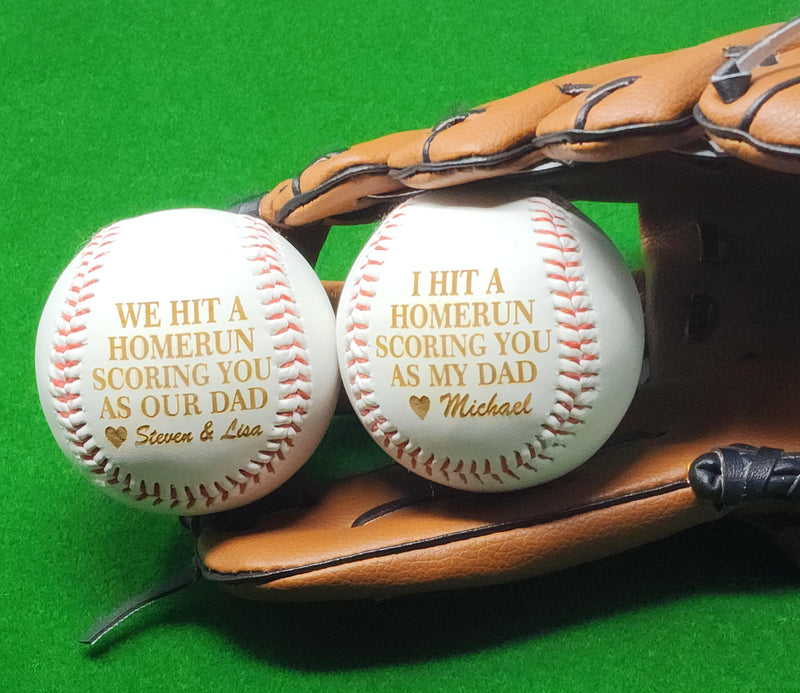 Custom Fathers Day Baseball Personalized Gift for Dad First Fathers Day Gift