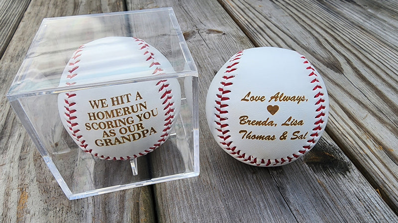 Custom Grandpa Fathers Day Baseball Gift Personalized Baseball for Grandpa First Father's Day Gift from Grandson or Granddaughter