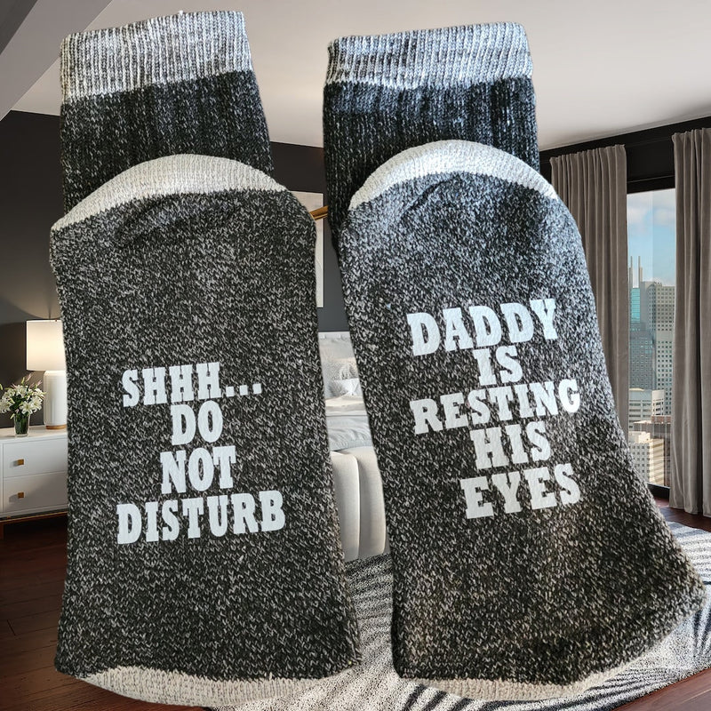 Funny Gift PaPaw Is Resting His Eyes Do Not Disturb Socks Gift for Dad Christmas Stocking Stuffer Gift For Him Funny Birthday Gag Gift