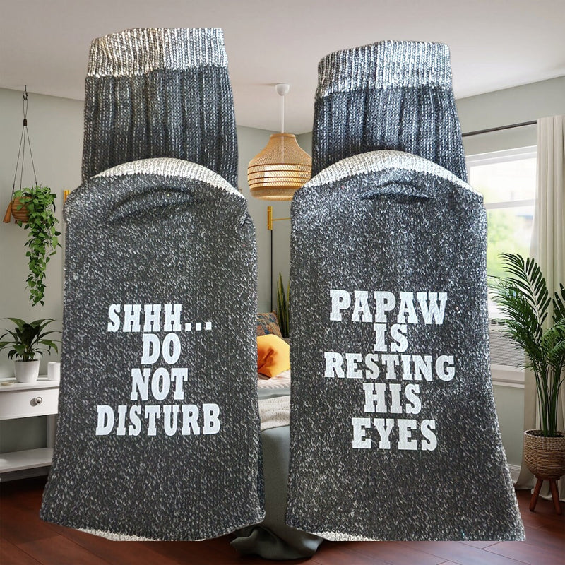Funny Gift Dad Is Resting His Eyes Do Not Disturb Socks Gift for Dad Christmas Stocking Stuffer Gift For Him Funny Birthday Gag for Dad Gift