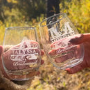 Custom Engraved Bridesmaid Stemless Wine Glasses Personalized Maid of Honor Bridesmaid Proposal Mother of the Bride gift Wine Glass Gifts