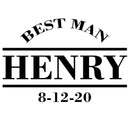 Personalized Black Metal Pocket Watch Custom Groomsmen Design - cheapgroomsmengifts