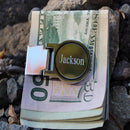 Personalized Engraved Round Silver Money Clip - cheapgroomsmengifts