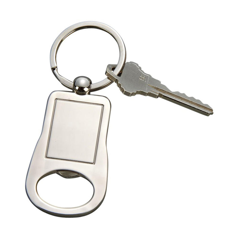Personalized Silver Bottle Opener Key Chain - cheapgroomsmengifts